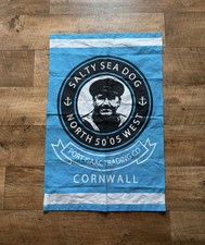 Port Isaac Salty Sea Dog tea towel coastal kitchen cottage Cornwall nautical