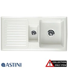 Astini Rustique 150 1.5 Bowl White Ceramic Kitchen Sink "GRADED"