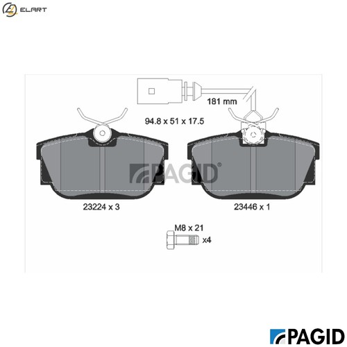 Brake pad set - disc,