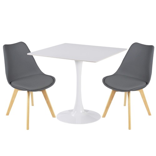 White square ceramic dining - white,