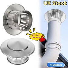 75-200mm Fireplace Chimney Caps Roof Cowl Metal Top-Hat Flue Rain Cap Cover UK