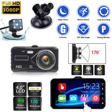 4" Dash Cam Pro Car Camera Recorder Dual Front Rear HD 1080P Night Vision touch