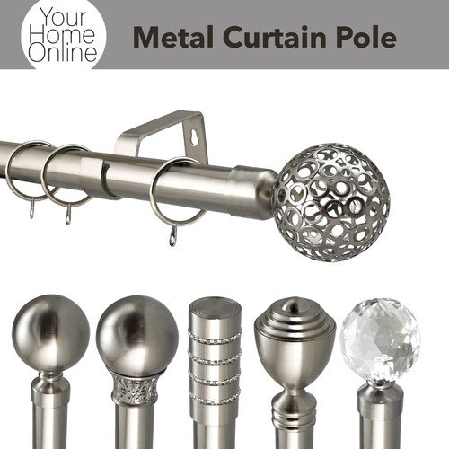 Extendable metal curtain pole - metal,