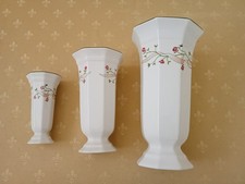ETERNAL BEAU - SET OF 3 VASES - 14.5cm - 19.5cm - 26.5cm - EXCELLENT CONDITION