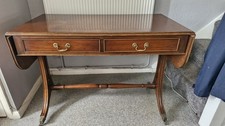 Antique Sofa Table With brass