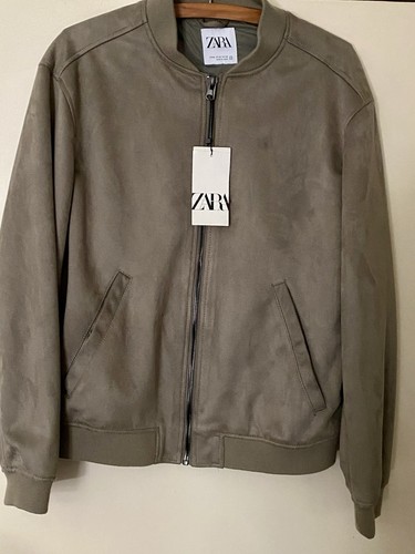 Zara men green suede - men's,