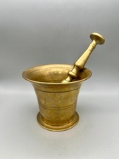 GEORGIAN BRASS PESTLE & MORTAR, BRITISH, c.1770-1800