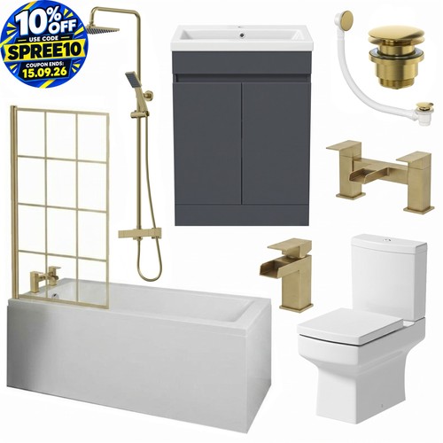 Complete square bathroom - complete, suite