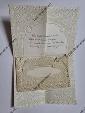 Victorian Lace Paper Valentine Card with Verse and Envelope, c.1850s