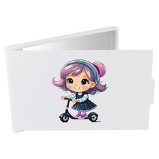 'Little Girl Riding A Scooter' Compact Makeup Mirror (CM00042453)