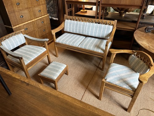 Bespoke mid century oak sofa - sofa, &