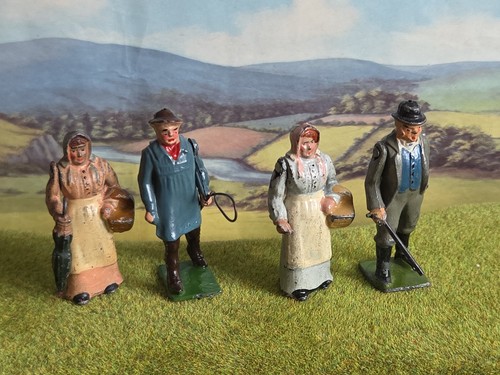 Vintage lead farm figures - lead, by