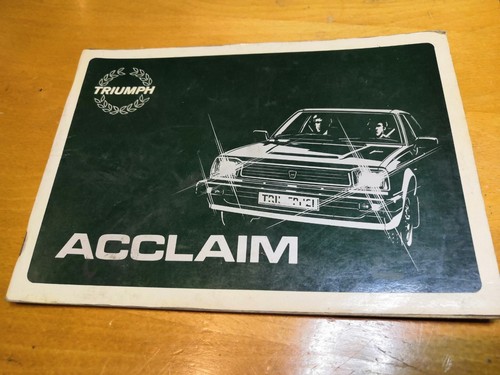 1982 triumph acclaim owners - triumph,