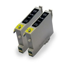 2x Black Compatible (non-OEM) Printer Ink Cartridges to replace T0481