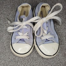 Converse Trainers Purple Mauve Size 7 Kids Girls Sneakers Lace Up 