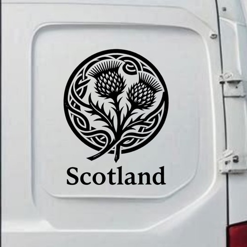 Scottish thistle decal - decal, pagan