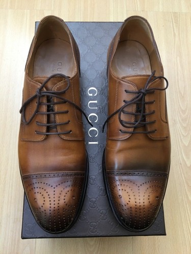 Gucci shoes tan lace oxford - tan,