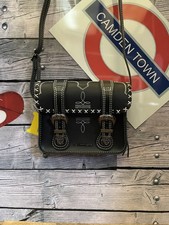 Rare Dr Martens 7 Inch  Gothic Americana Contrast Stitch cross body Bag Leather 