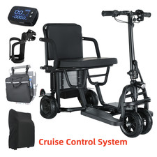 Dual front wheels 3 speeds smart mobility scooter,20 miles range, Cruise Control