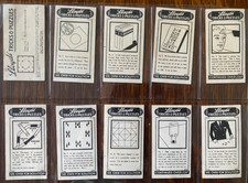TRICKS & PUZZLES Antique 1935 RICHARD LLOYD 10 Cigarette Trade Cards