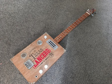 3 STRING HOMEMADE FRETTED ACOUSTIC/ELECTRIC CIGAR BOX GUITAR
