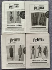 4 Prima Sewing Patterns. Uncut
