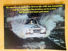 FORD ESCORT MK 2 RALLY TDK POSTER ADVERT APPROX A4 SIZE FILE XL
