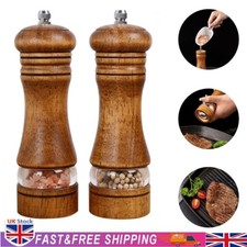 2Pcs Oak Wooden Manual Pepper