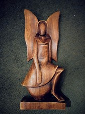 Vintage Angel Wood Carving