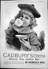 Antique Print Cadburys Cocoa