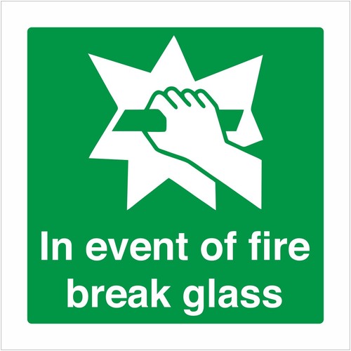 Fire exit emergency break - fire,