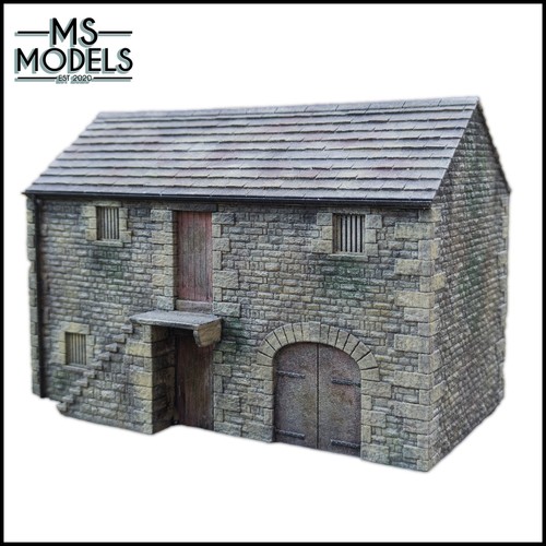 Stone two level barn building - stone,