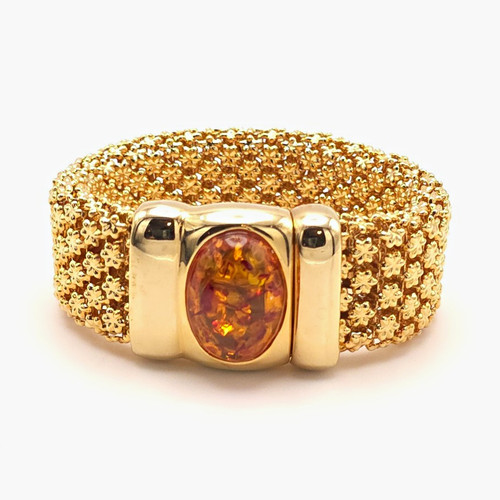 Vintage gold tone wide band - gold,