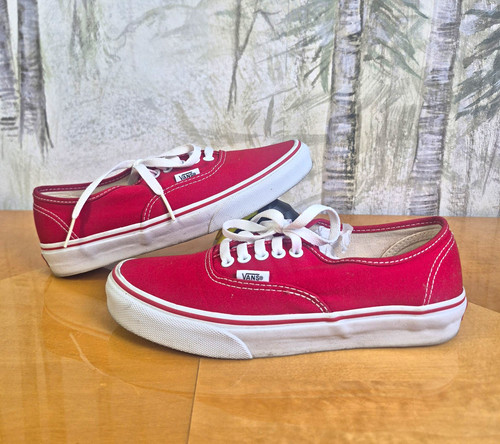 Vans authentic canvas low red - canvas,