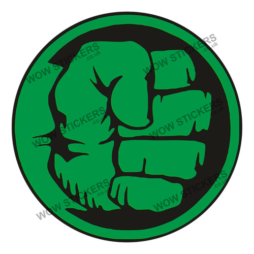 Hulk logo fist sticker - logo,
