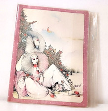 PIERROT by Alex C. 80s Balmar Italy soft notebook cover - romantic notebook cover