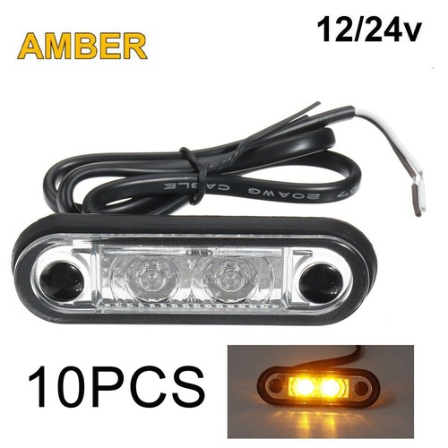 10pcs amber style led flush - amber,