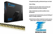 Tsubaki MXC Non O-Ring Gold Chain 520x114 Links For Yamaha YZ490 J-W 82-89