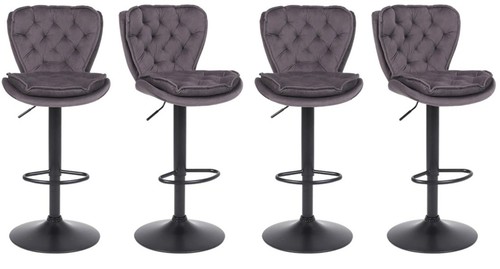 Set grey velvet bar - set, of