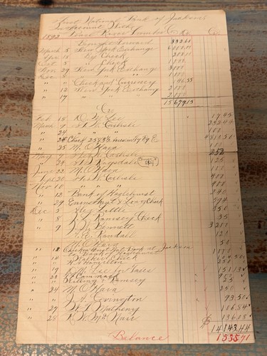 1892 bank ledger pearl - ky,