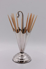 Silver toothpick holder - silver,