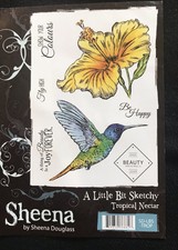 Hummingbird Tropical Nectar Sheena Douglass Little Bit Sketchy rubber stamps