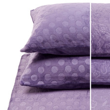Cozee Home Set of 2 Velvet Soft Embossed Duvet Sets Purple size Single New