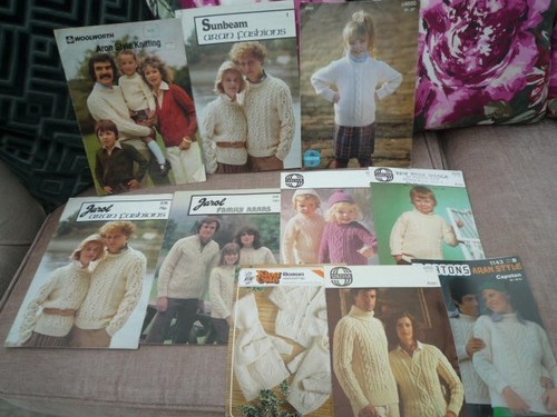 Vintage aran family knitting - aran,