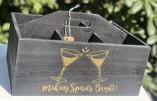 Taylor Madison Making Spirits Bright Wine Champagne Bottle Holder Rack Case