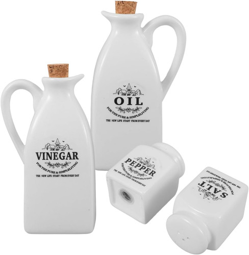 Oil and vinegar dispenser set - and,
