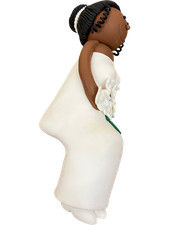 Culpitt Polymer Clay Wedding Cake Topper Black Bride