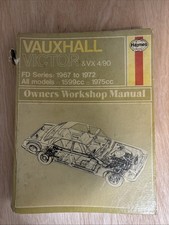 VAUXHALL VICTOR FD & VX 4/90 1.6 2.0 1967 - 1972 OWNERS WORKSHOP MANUAL C13Box17