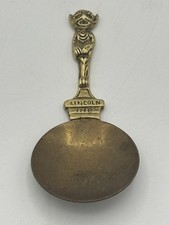 Vintage Brass Tea Caddy Spoon Loose Leaf Measuring Spoon Lincoln Imp Yellowbelly