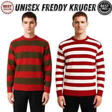 UNISEX FREDDY KRUEGER COSTUME JUMPER CLAW HAT HALLOWEEN NIGHTMARE FANCY DRESS